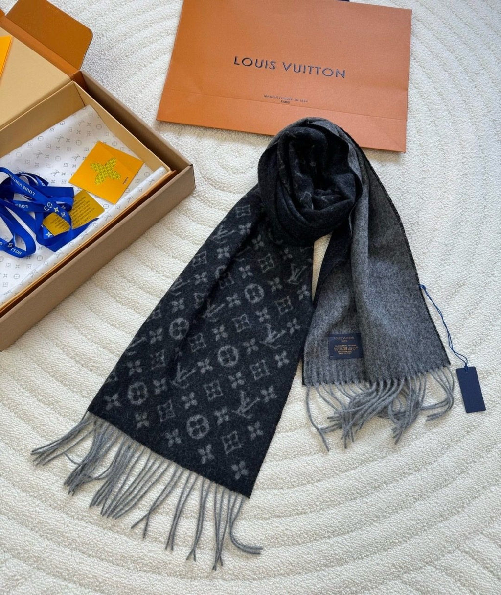 Louis Vuitton Monogram Fringe Scarf — front
