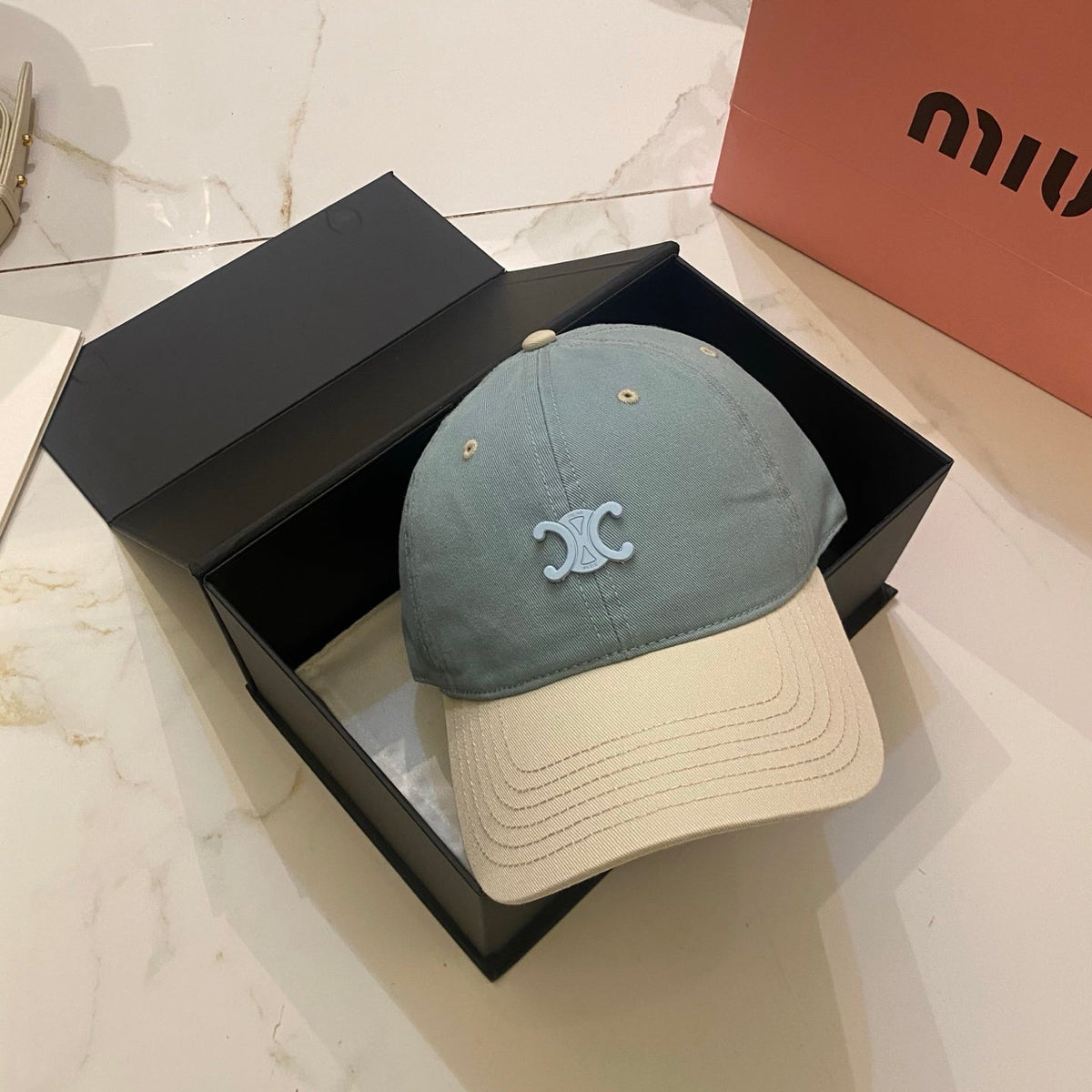 Celine Color-Block Baseball Cap